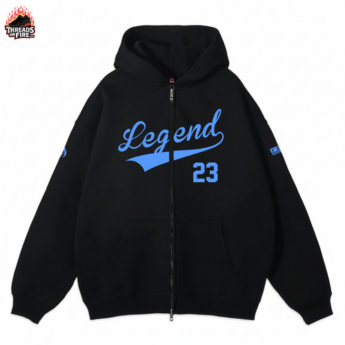 Full zip black sweatshirt - zip,