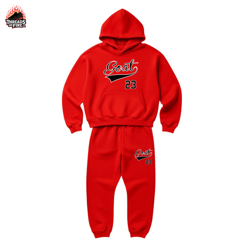 Men goat red hoodie - goat,